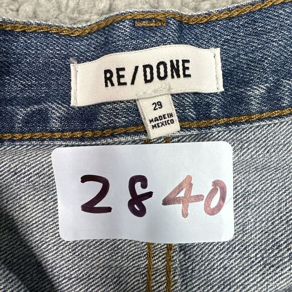 RE/DONE Jeans Sz 29 70S High Waist Skinny Boot‎ Button Fly Zipped Cuffs NWT $295 - Picture 12 of 15